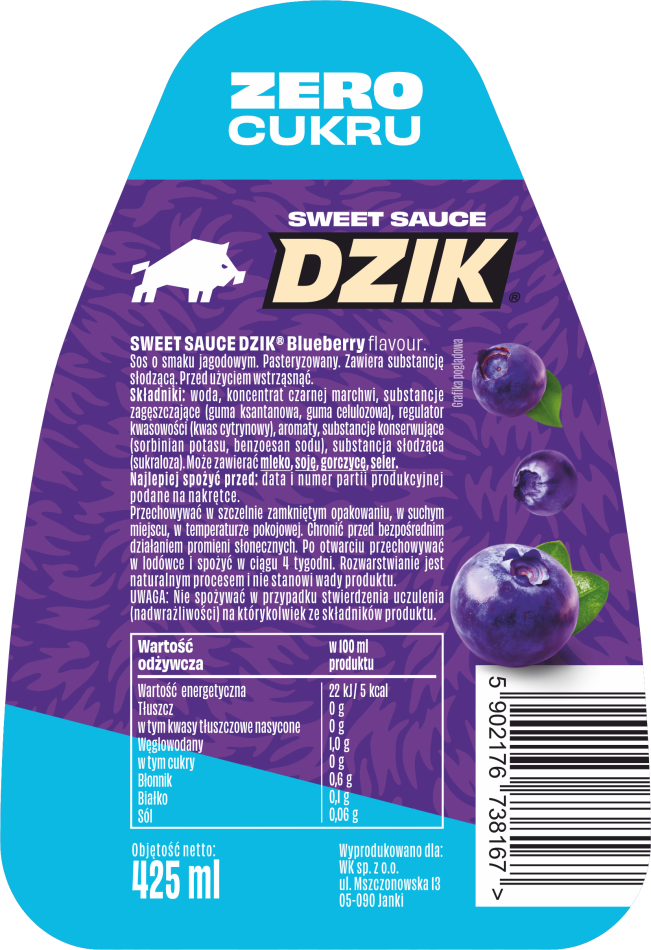 🫐🔥 SWEET SAUCE DZIK® – Blueberry Flavour