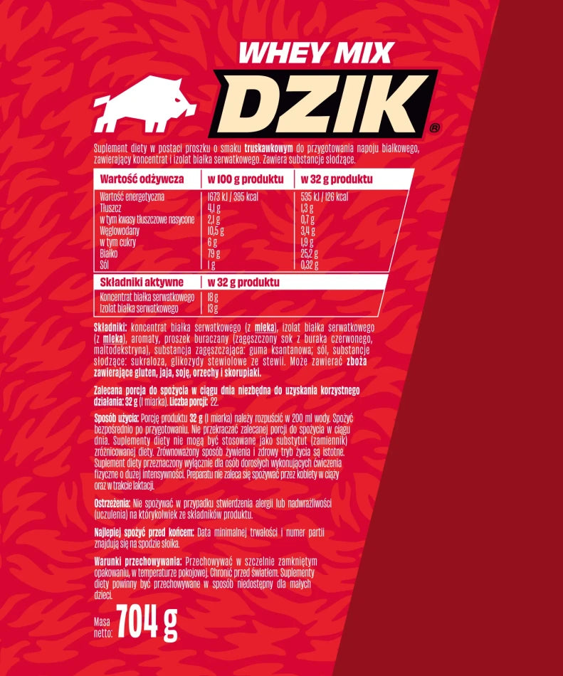 🍓💪 WK DZIK Whey Protein – Strawberry Flavour
