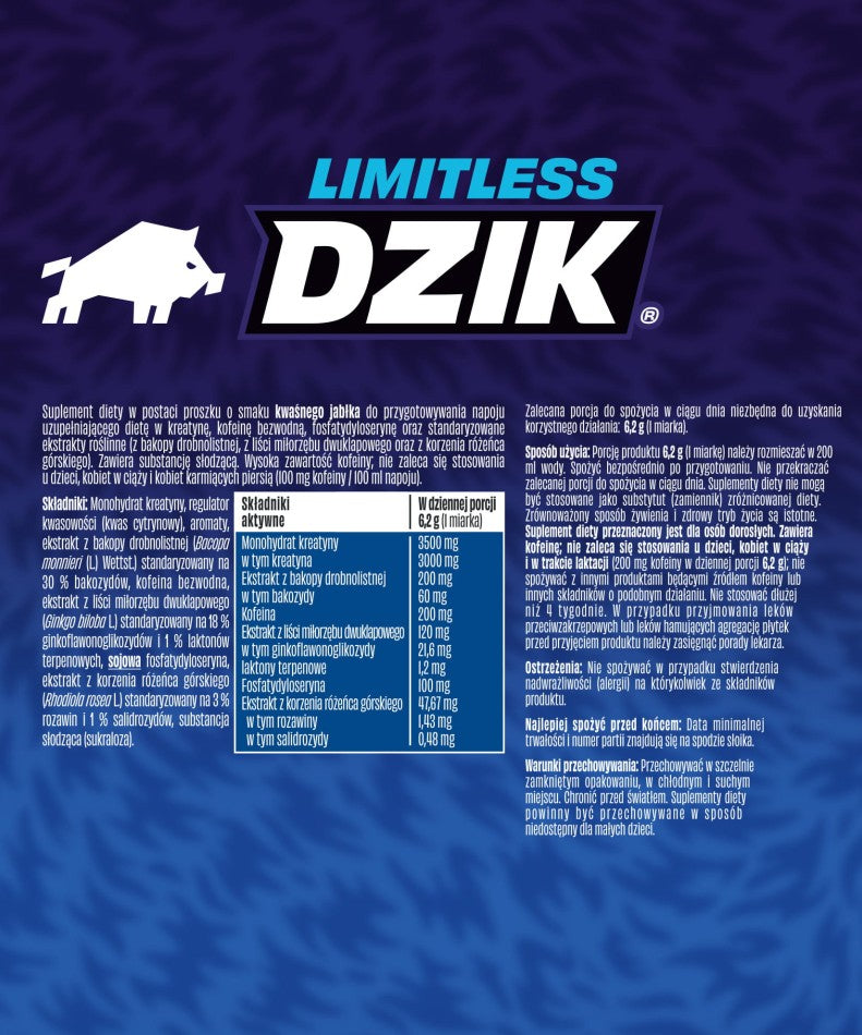 🍏⚡ WK DZIK Limitless Brain Booster – Sour Apple