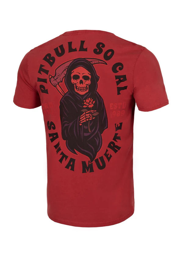 PIT BULL WEST COAST – Denim Washed Santa Muerte T-Shirt