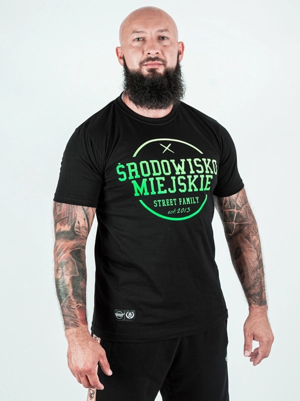 Theme 2.0 T-shirt – Black / Mint Green | Środowisko Miejskie