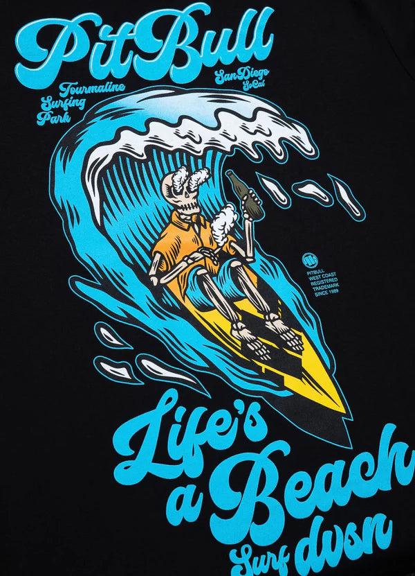 PIT BULL WEST COAST Men’s T-shirt – Beach Black