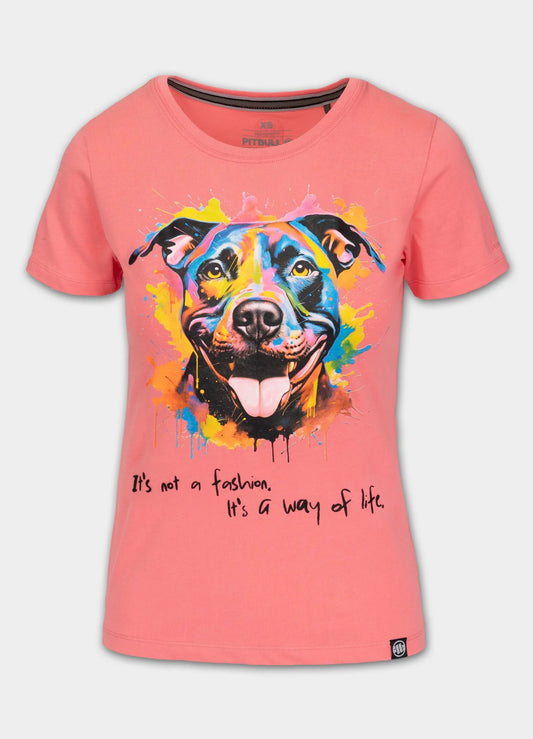 Women’s T-Shirt – WATERCOLOR Coral By PIT BULL WEST COAST