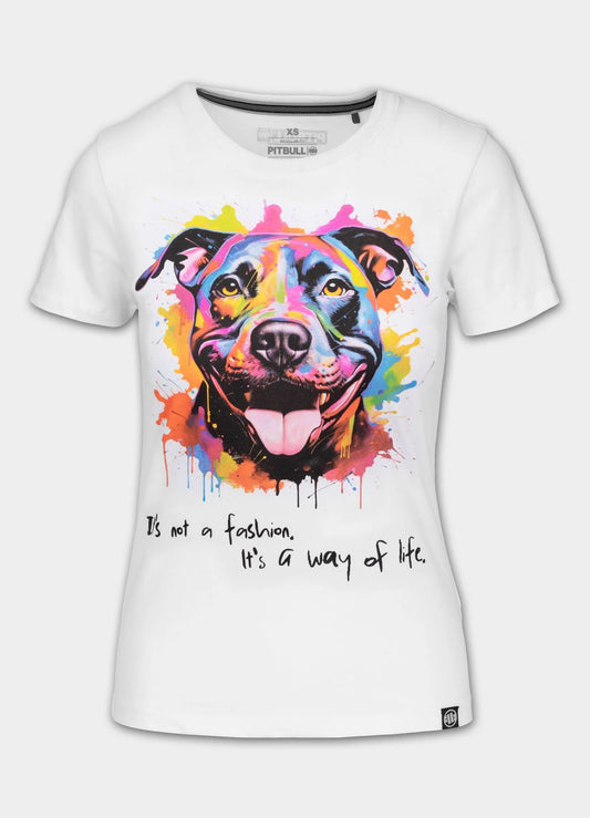 Women’s T-Shirt – WATERCOLOR White By PIT BULL WEST COAST