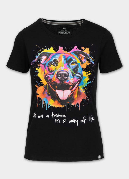 Women’s T-Shirt – WATERCOLOR Black By PIT BULL WEST COAST