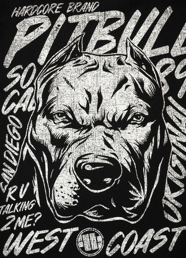 Pit Bull West Coast presents: T-shirt Grey Dog Black
