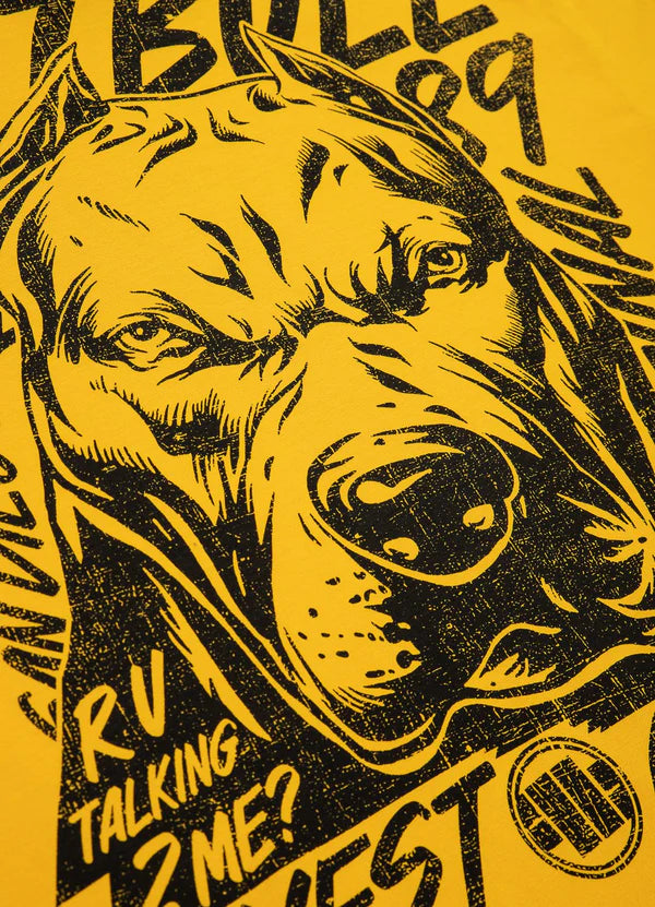 Pit Bull West Coast presents: T-shirt Grey Dog Yellow