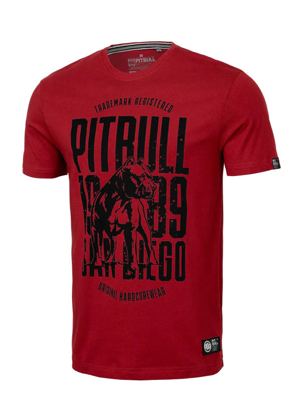Pit Bull West Coast presents: T-shirt San Diego Dog Red