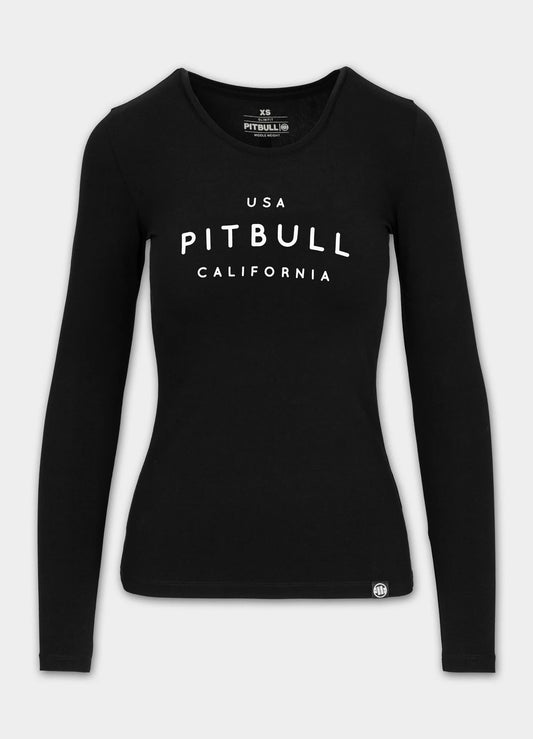 Women’s Longsleeve – Slim Fit USA CAL (Black) By PIT BULL WEST COAST