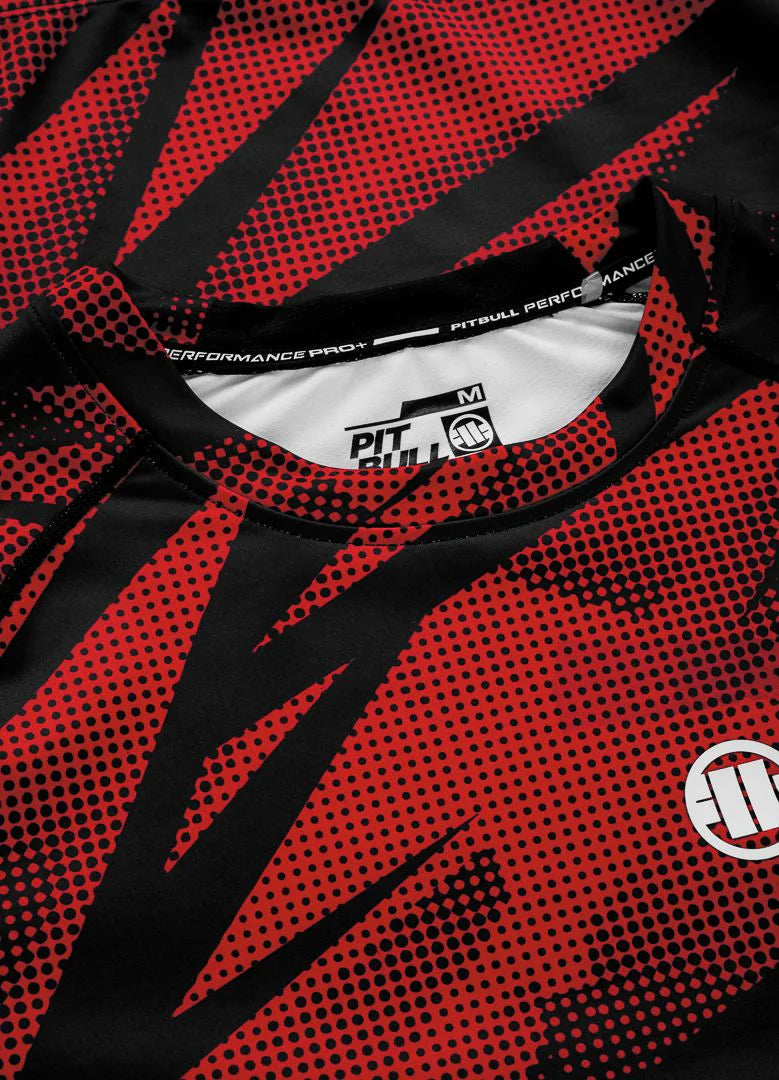 PIT BULL WEST COAST Rashguard – Dot Camo II Red