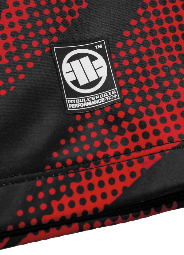 PIT BULL WEST COAST Rashguard – Dot Camo II Red