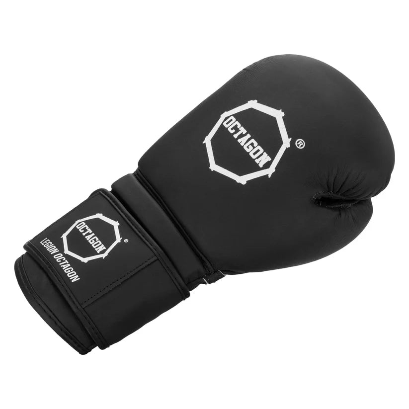 Octagon Boxing Glove's Storm Black LEATHER
