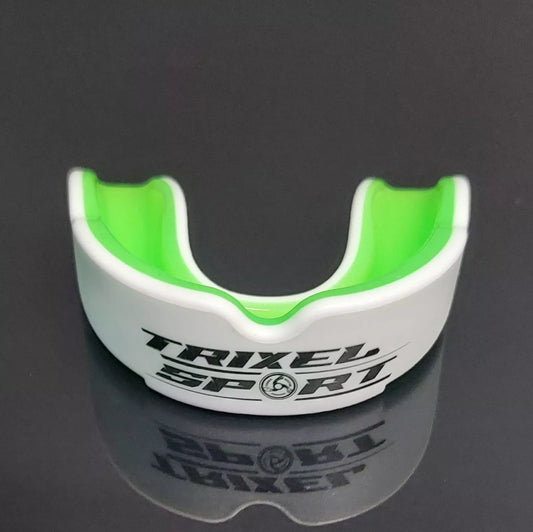 TrixelSport Mouthguard – Upper Teeth Protection  White/Green