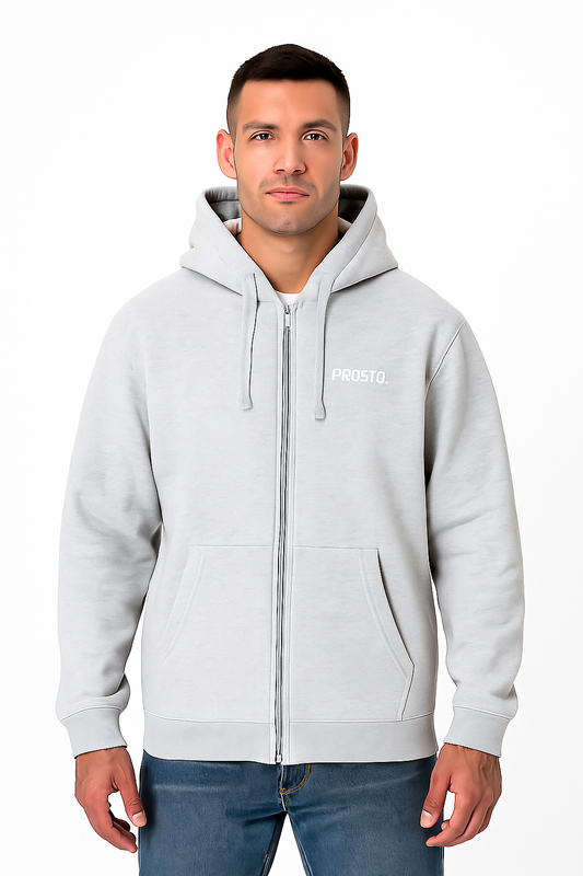 PROSTO – Zip Hoodie Logo Gray ⚫✨