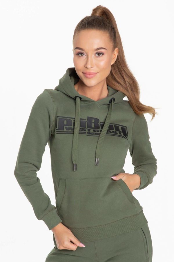 🥊 PIT BULL WEST COAST Women’s Hoodie Classic Boxing Olive
