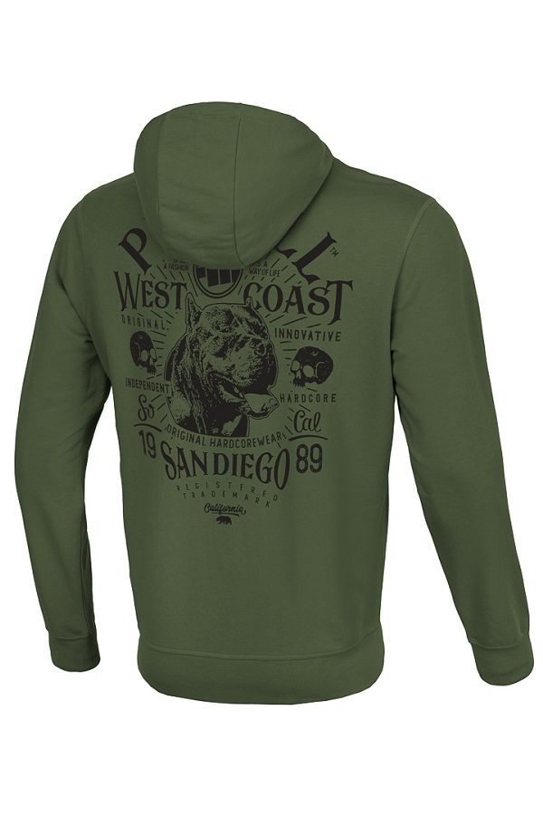 🖤 PIT BULL WEST COAST “San Diego 89” Hoodie Olive