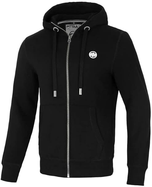 PITBULL – Men’s Zip Up Hoodie | Small Logo Black 🔥