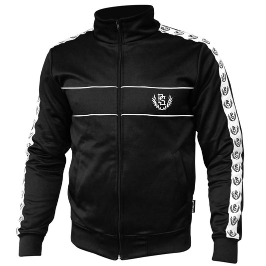 Pretorian "Line" Zip-Up Sweatshirt – Black