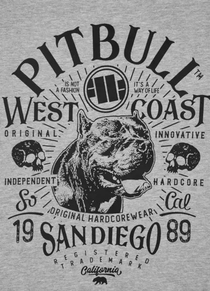 🖤 PIT BULL WEST COAST “San Diego 89” Hoodie Grey