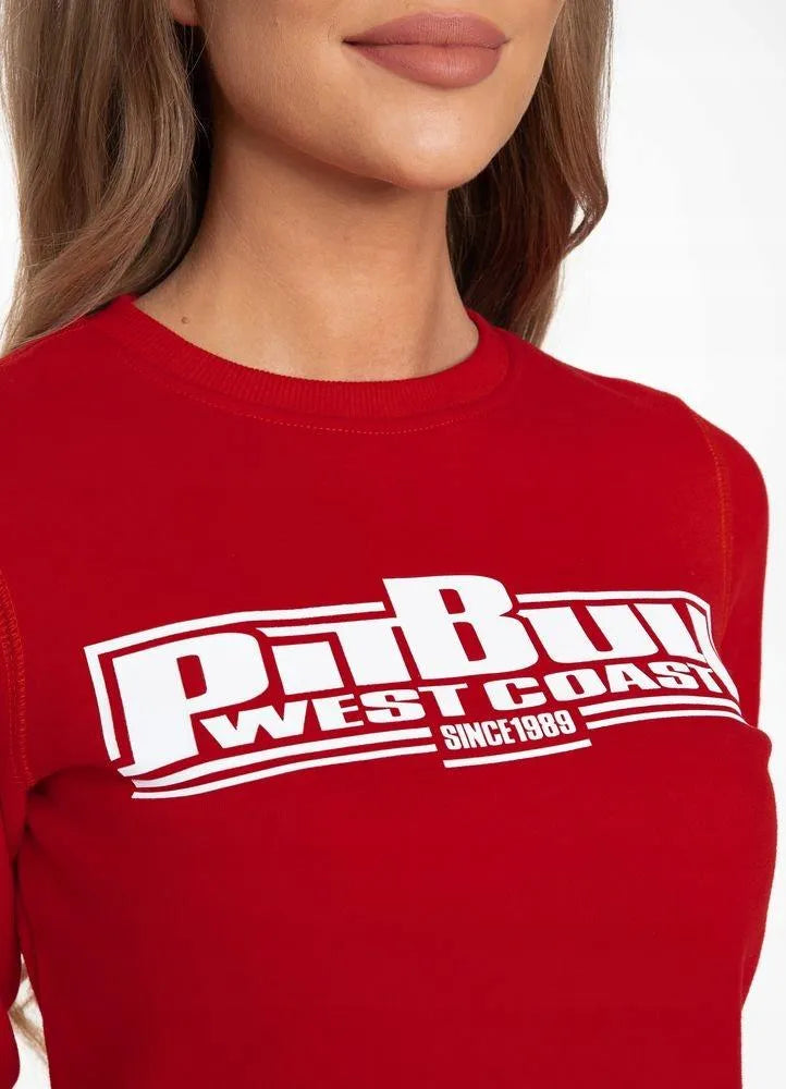 🤍 PIT BULL WEST COAST Women’s Crewneck Boxing 21 – Red