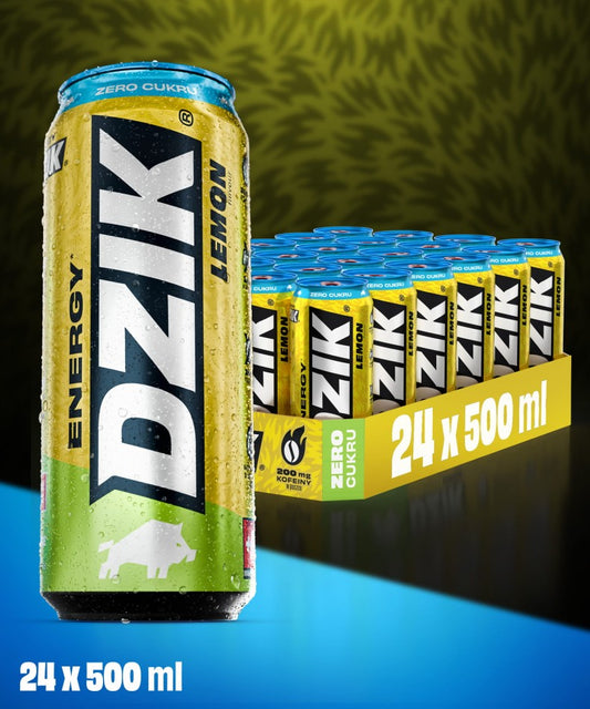 🍋⚡ WK DZIK Lemon Energy Drink – Sugar Free 24x500ml