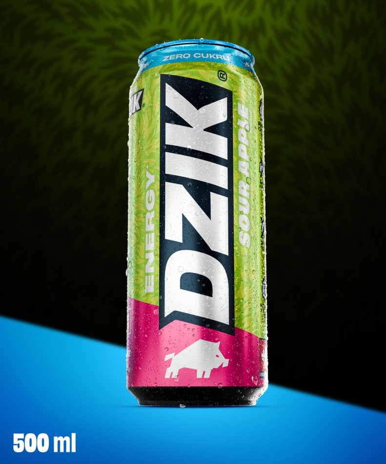 DZIK Sour Apple Energy Drink Zero 🍏⚡🔥