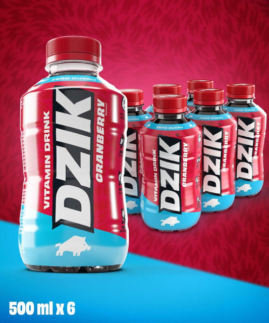🍒💧 WK DZIK Vitamin Drink – Cranberry 6x500 ml