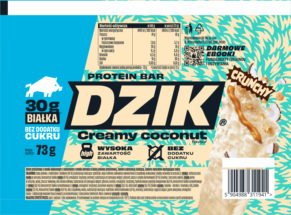 WK DZIK Protein Bar Coconut Caramel 🥥🍮💪