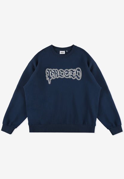 PROSTO – Crewneck Graffiti Washed Navy 💥🌀