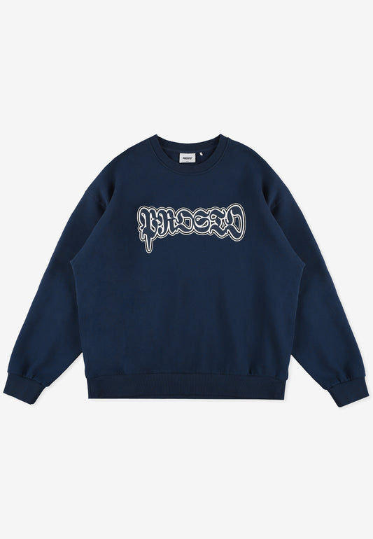 PROSTO – Crewneck Graffiti Washed Navy 💥🌀