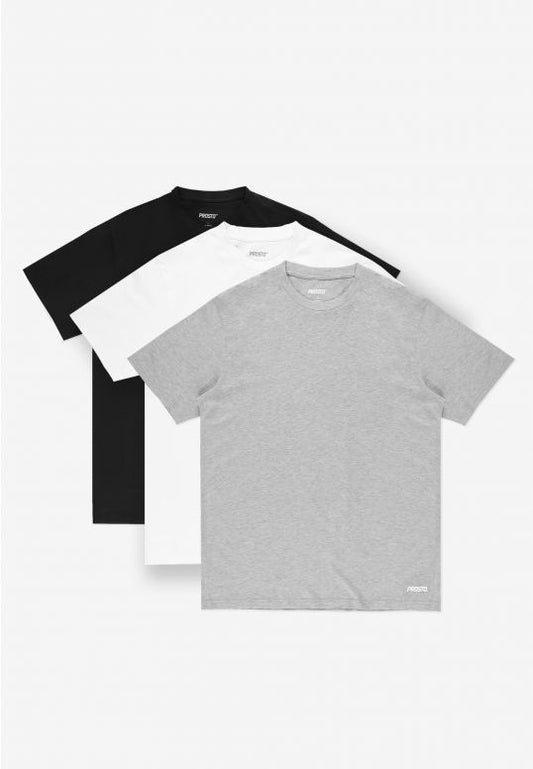 PROSTO – T-Shirt Basic 3-Pack Multi 👕⚪⚫⚪