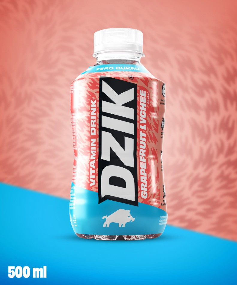 🍈🍇 WK DZIK Vitamin Drink – Grapefruit &amp; Lychee 500 ml