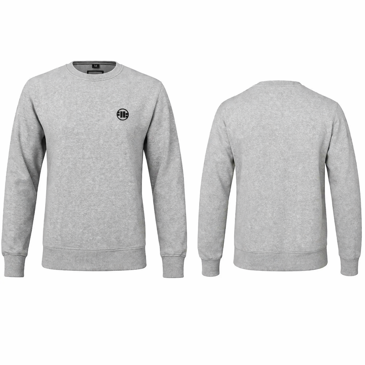 🔥PIT BULL WEST COAST Crewneck Small Logo Grey