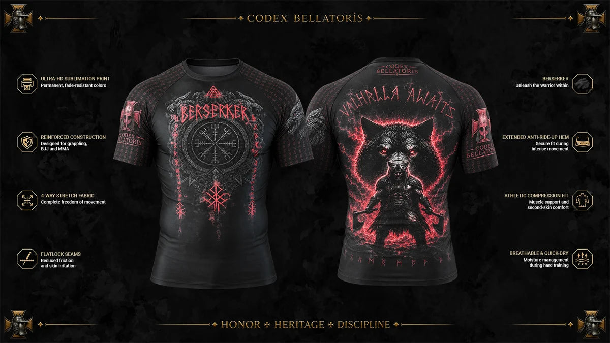 ⚔️ CODEX BELLATORIS BERSERKER Short Sleeve Rashguard