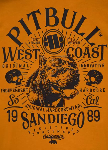 🖤 PIT BULL WEST COAST “San Diego 89” Hoodie Yellow Honey