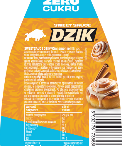 🍩✨ WK DZIK Sweet Sauce – Cinnamon Roll Flavour 425 ml