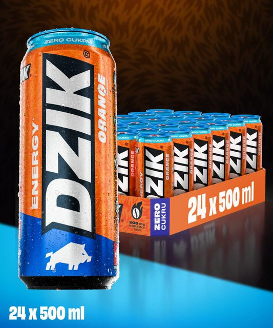 🍊⚡ WK DZIK Orange Energy Drink – Sugar Free 24x500ml