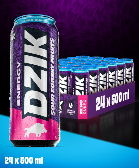 🫐⚡ WK DZIK Forest Fruits Energy Drink – Sugar Free 24x500ml