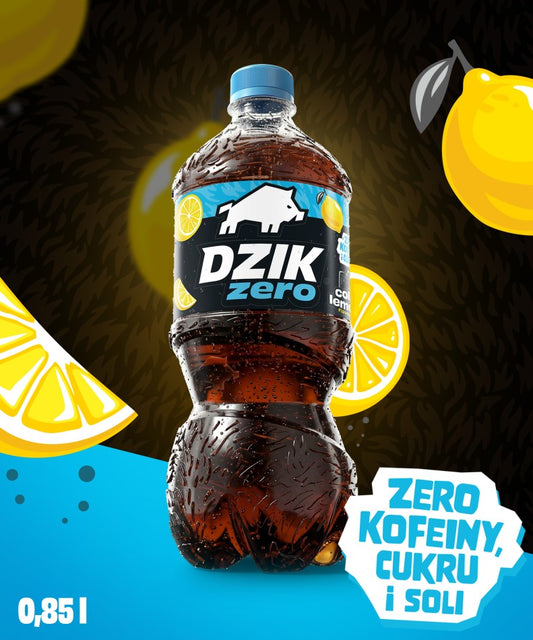 🥤🍋 DZIK® ZERO Cola Lemon – Sugar Free 850 ml