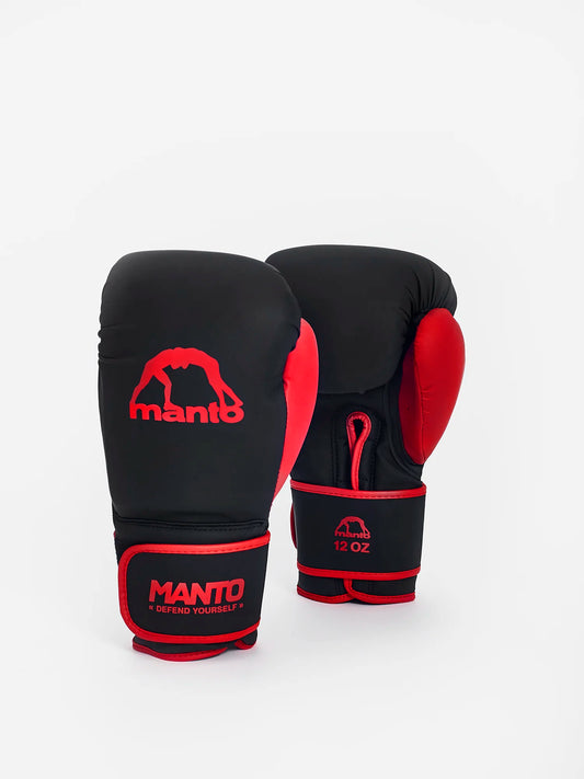 MANTO Boxing Gloves ESSENTIAL – Black/Red