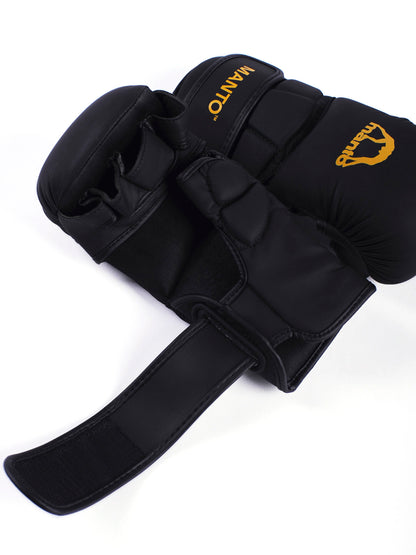 🥊🧤 MANTO Shooter Gloves ESSENTIAL – Black/Yellow