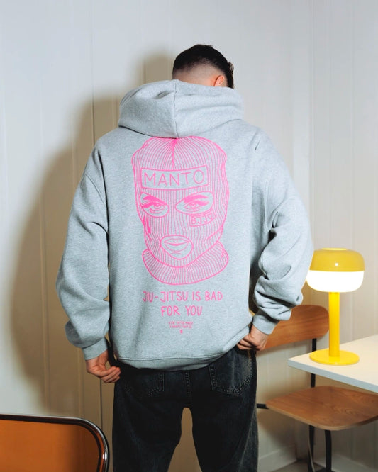 MANTO x KTOF BALACLAVA Oversize Hoodie in Heather Gray