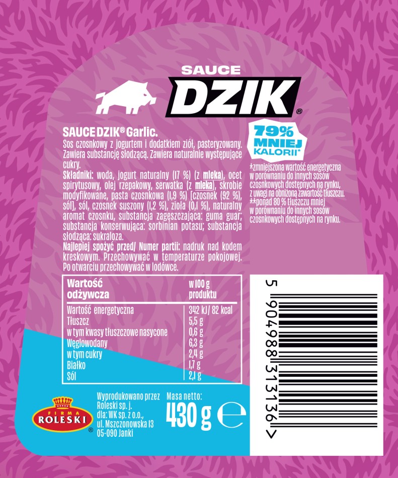 WK DZIK SAUCE DZIK® Garlic 🧄🔥