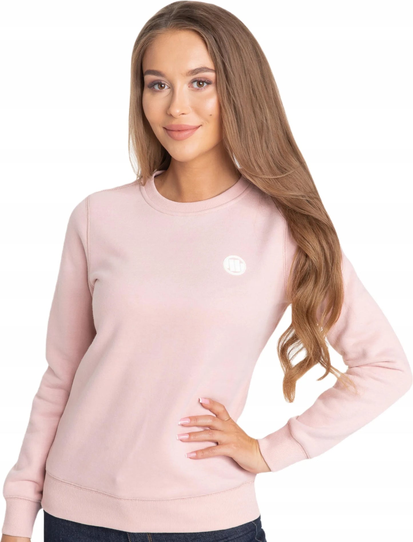 🔥PIT BULL WEST COAST Crewneck Small Logo Pink