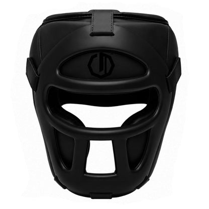🥊🛡️ Legion Octagon Guardox Sparring Headguard with Face Mask – Dark Black