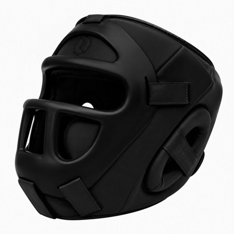 🥊🛡️ Legion Octagon Guardox Sparring Headguard with Face Mask – Dark Black