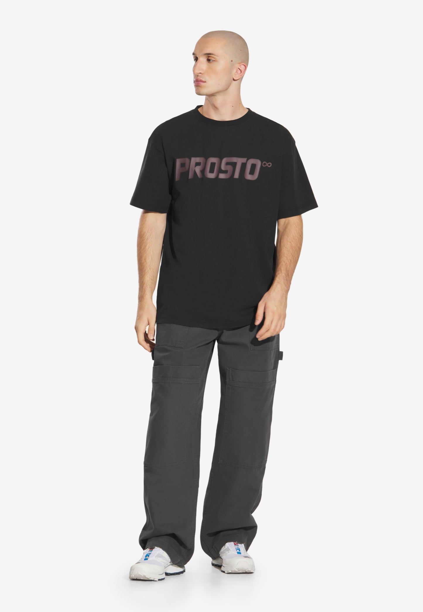 PROSTO – Big Logo Washed Black T-Shirt 🔥