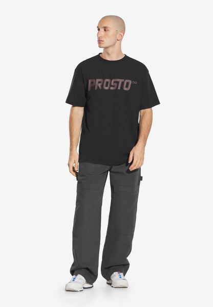 PROSTO – Big Logo Washed Black T-Shirt 🔥