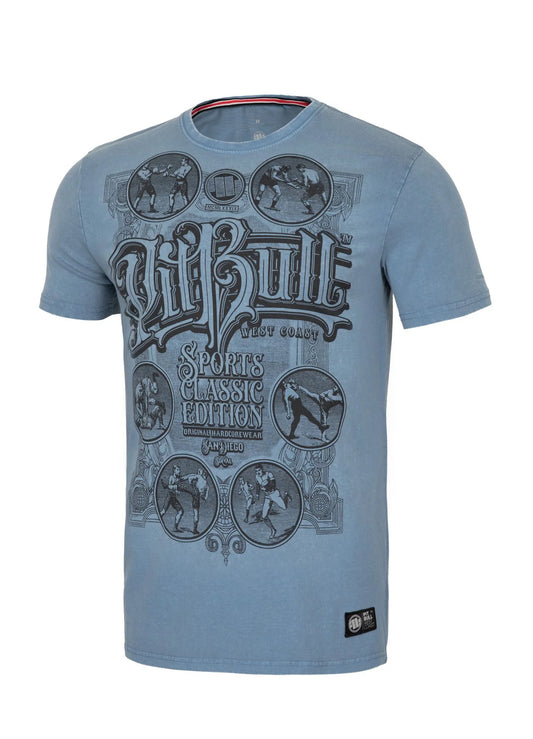 Pit Bull West Coast presents: Denim Washed Multisport T-Shirt – Light Blue