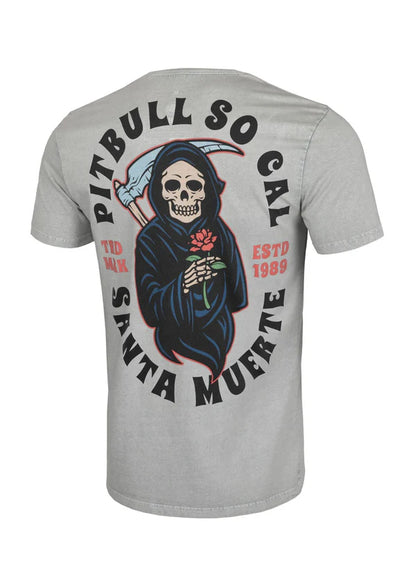 PIT BULL WEST COAST – Denim Washed Santa Muerte T-Shirt